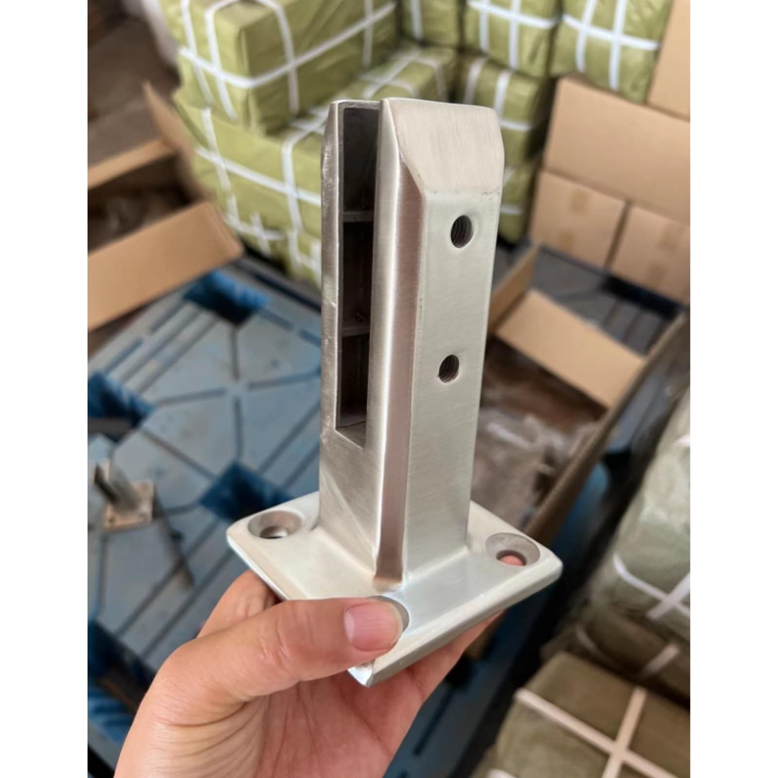 MSHGSKU Glass Spigot Balustrade Post Clamp Bracket - Stainless Steel Railing Clamp for Pool Fence, Garden Deck, Balcony, Stair Handrail