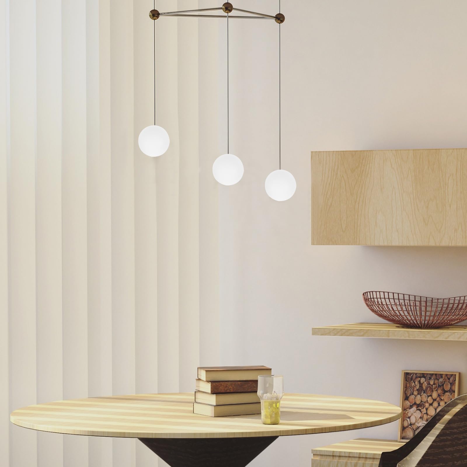 OATIPHO Globe Lampshade 3.94 Inch Acrylic Ball Lamp Shade Replacement for Wall and Post Lights Indoor Lighting Cover Soft Diffused Light - Image 3