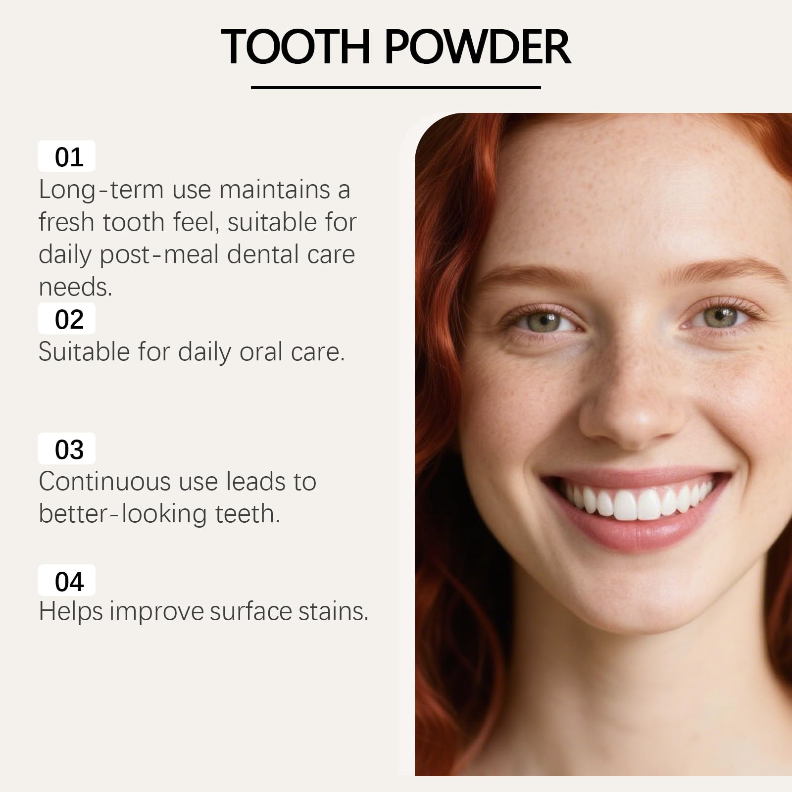 Polvere sbiancante denti, polvere di idrossiapatite denti sensibili, polveri dentali rimineralizzanti uno smalto sicuro, polveri dentifricio rinforzanti smalto,cura orale dentale menta 50g (8pcs)