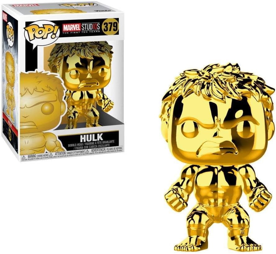 POP! Bobble: Marvel: Marvel Studios 10: Hulk - (Chrome) - Collectable Vinyl Figure - Gift Idea - Official Merchandise - Toys for Kids & Adults - Movies Fans - Model Figure for Collectors