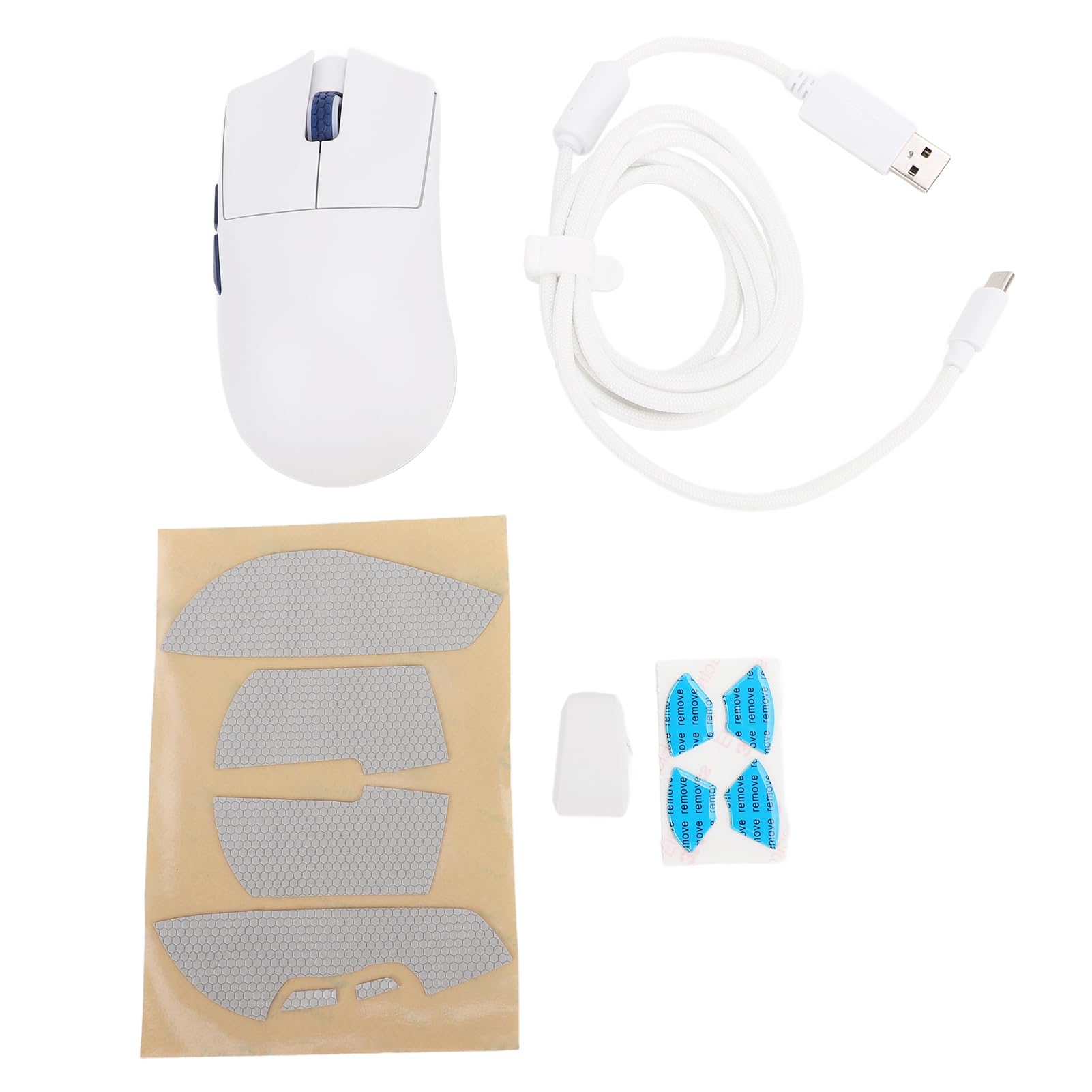 Bezprzewodowa Mysz do Gier, Ultralekka Programowalna Mysz do Gier do Pracy i Nauki o Rozdzielczości 26000 DPI, Tryb Tri Tri Mode 2.4G USB C, Czujnik Optyczny 3395, Myszy do Gier