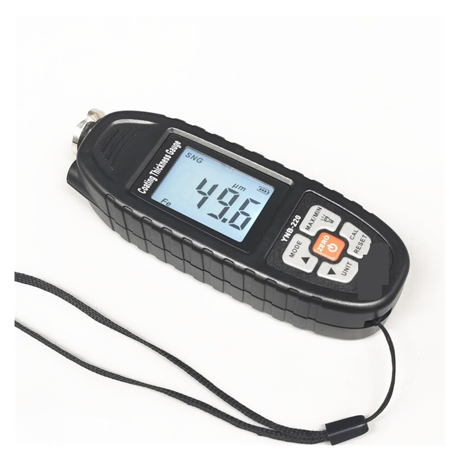 Measurement Digital Coating Thickness Gauges Coating Thickness Gauge LED Light Car Paint Thickness Gauge Metal Zinc Fe & NFe & Fe+Zn YNB-220 Easy to Read Display
