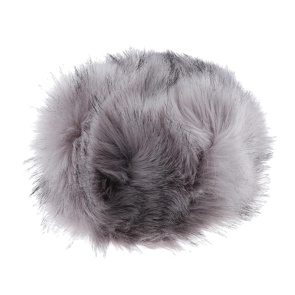 secret desire Enakshi (Label) Women Warm Winter Russian Fluffy Faux Fur Hat Earwarmer Earmuff Cossak Ski Light Gray-picture-23