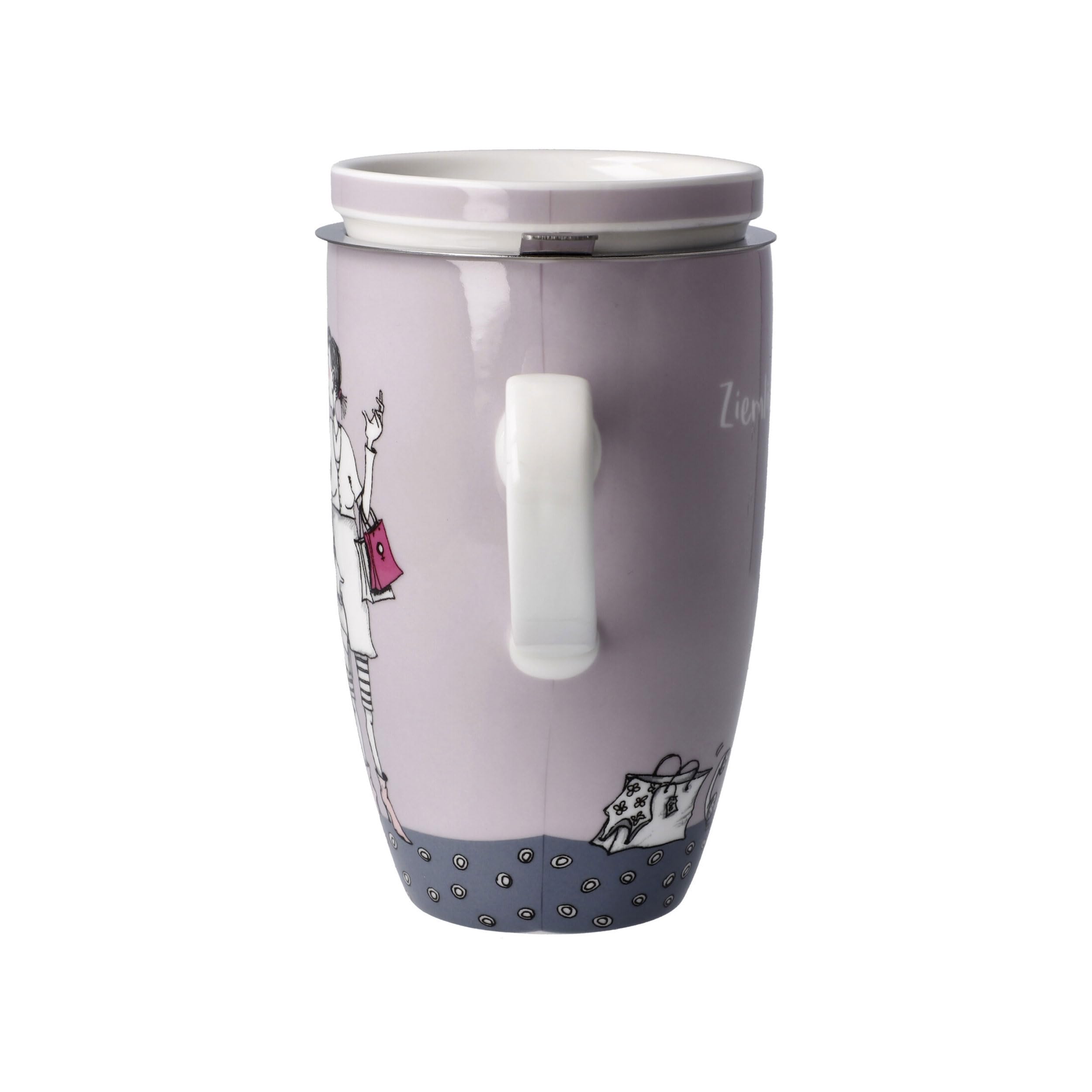 Goebel Teetasse mit Deckel und Sieb Barbara Freundlieb Ziemlich Beste Freundinnen aus Fine Bone China, Maße: 11,5cm x 8cm x 14cm, 27-001-24-1