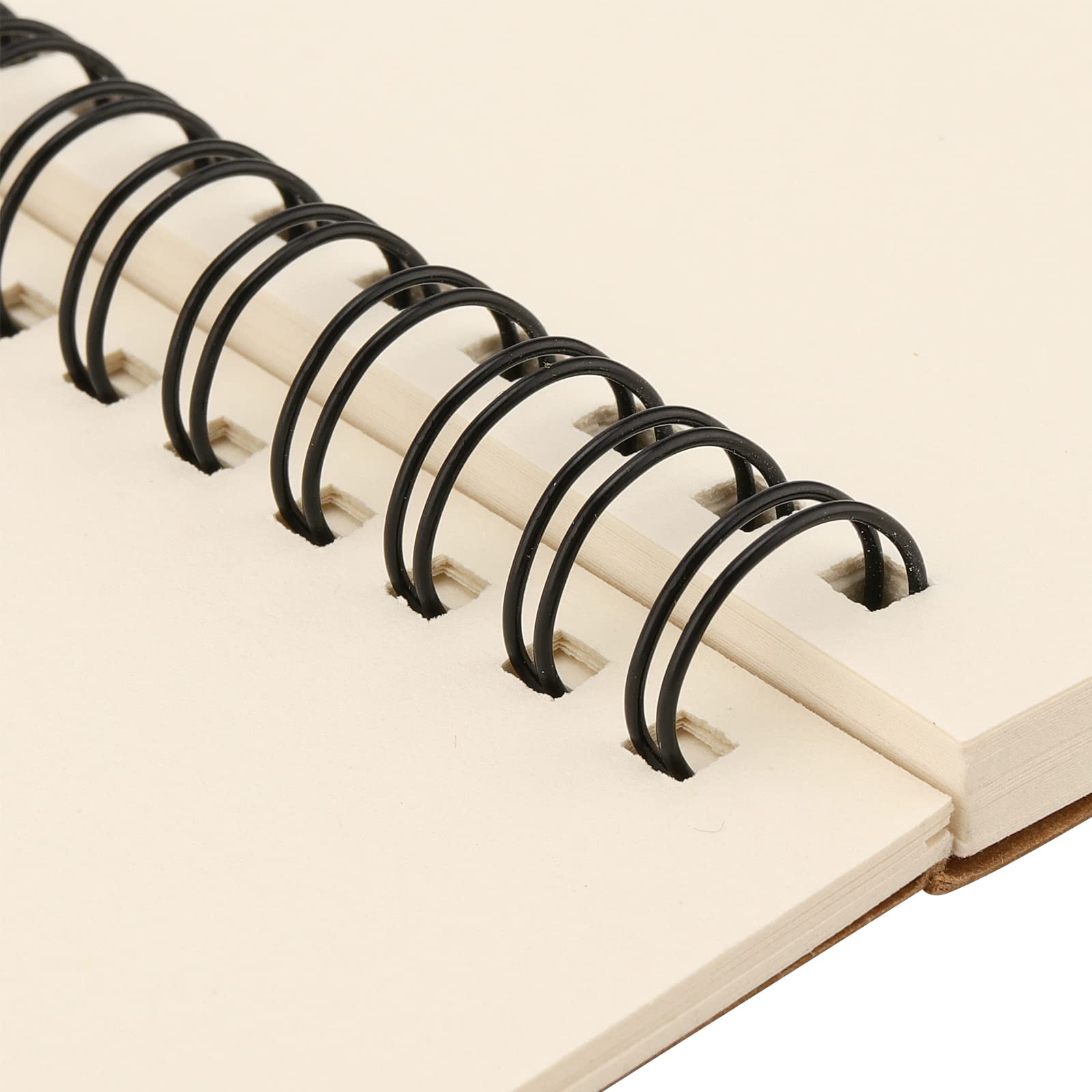 MUKLEI Paquete de 8 cuadernos de bocetos A4, cuaderno de bocetos de papel de 160 g/m², 30 hojas/60 páginas, tapa de papel kraft marrón