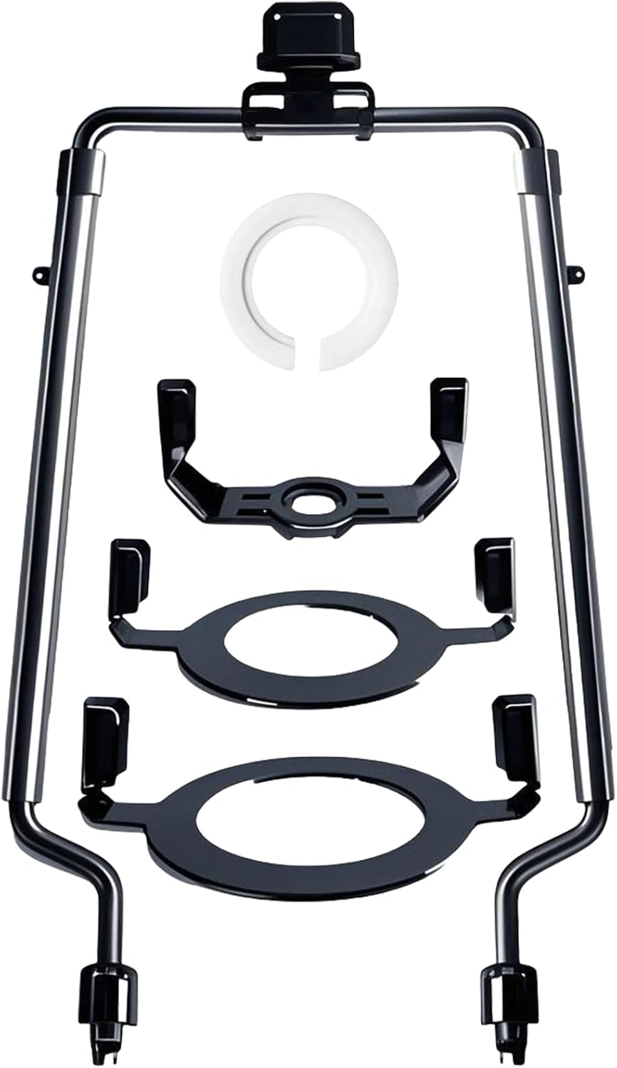 Lamp Shade Harp Holder for Spider Lampshade,7/8/9/10 Inch Height Adjustable,3/8" Standard Saddle,E14/E26/E27 Light Base UNO Fitter Adapter Converter,Lamp Kit and Parts,Lamp Harp (Silver)