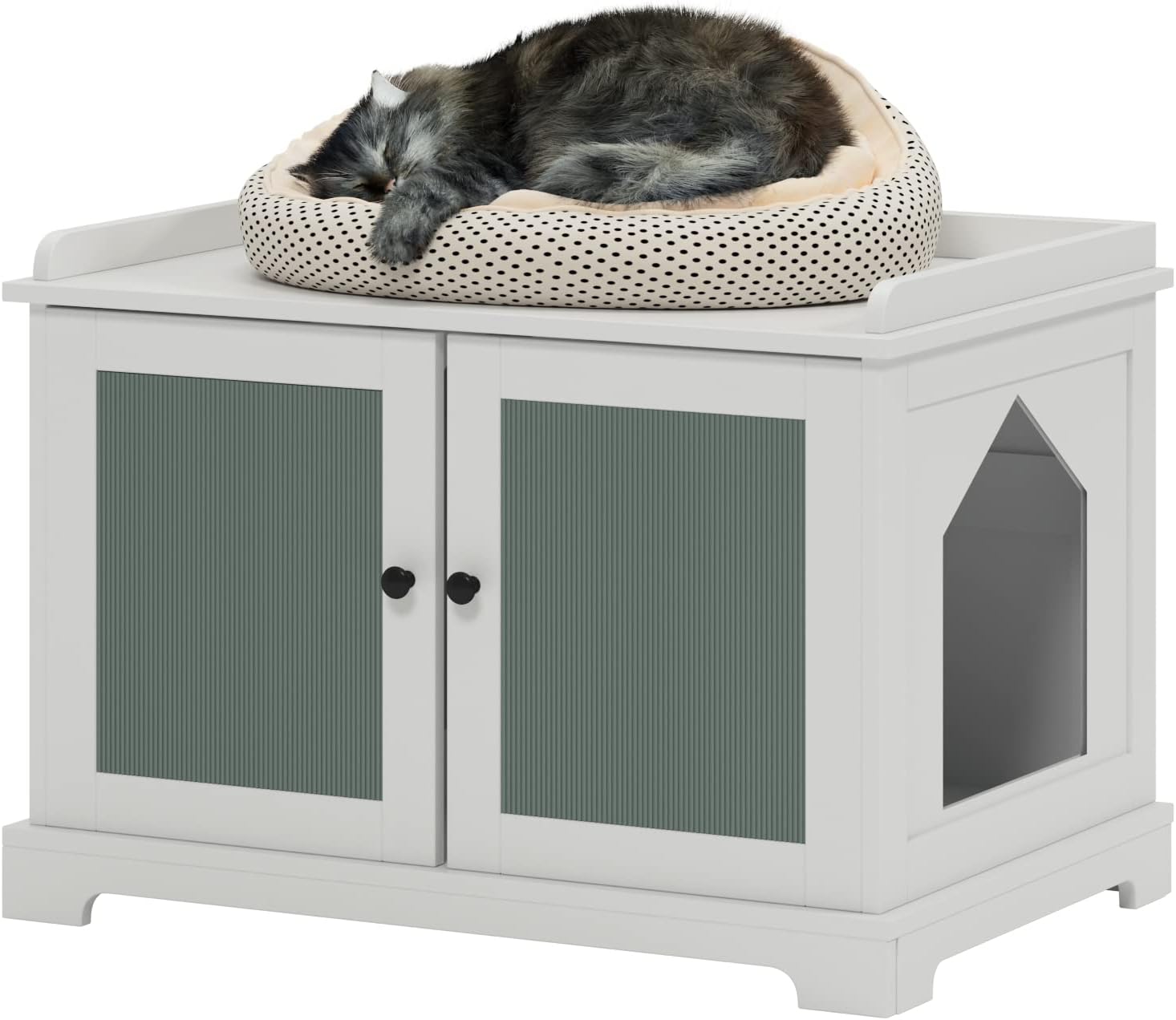 soges 29.5 Inch Cat Litter Box Enclosure, Hidden Cat Washroom, Indoor