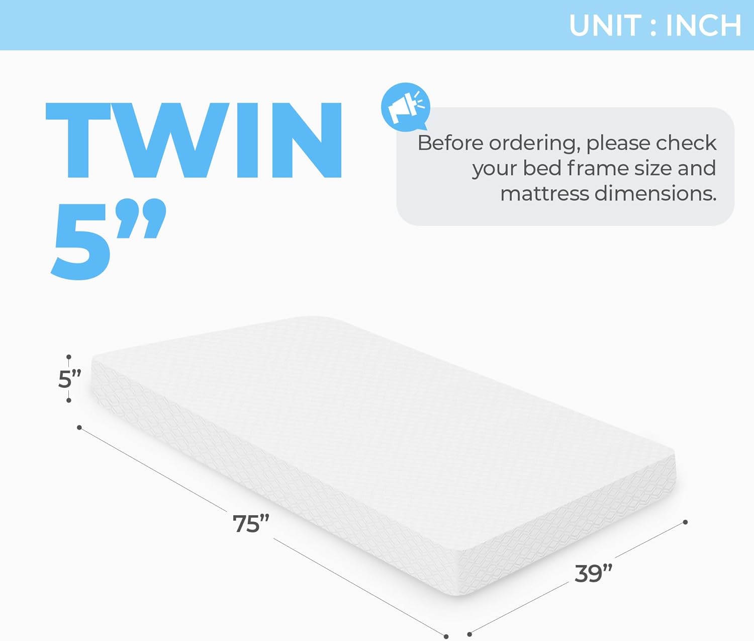neo sleep 5 inch twin cooling gel memory foam mattress, medium feel comfort & support with pressure relief, breathable memory foam, certipur-us certified, mattress in a box (twin, 5 in) white twin 5" - memory foam