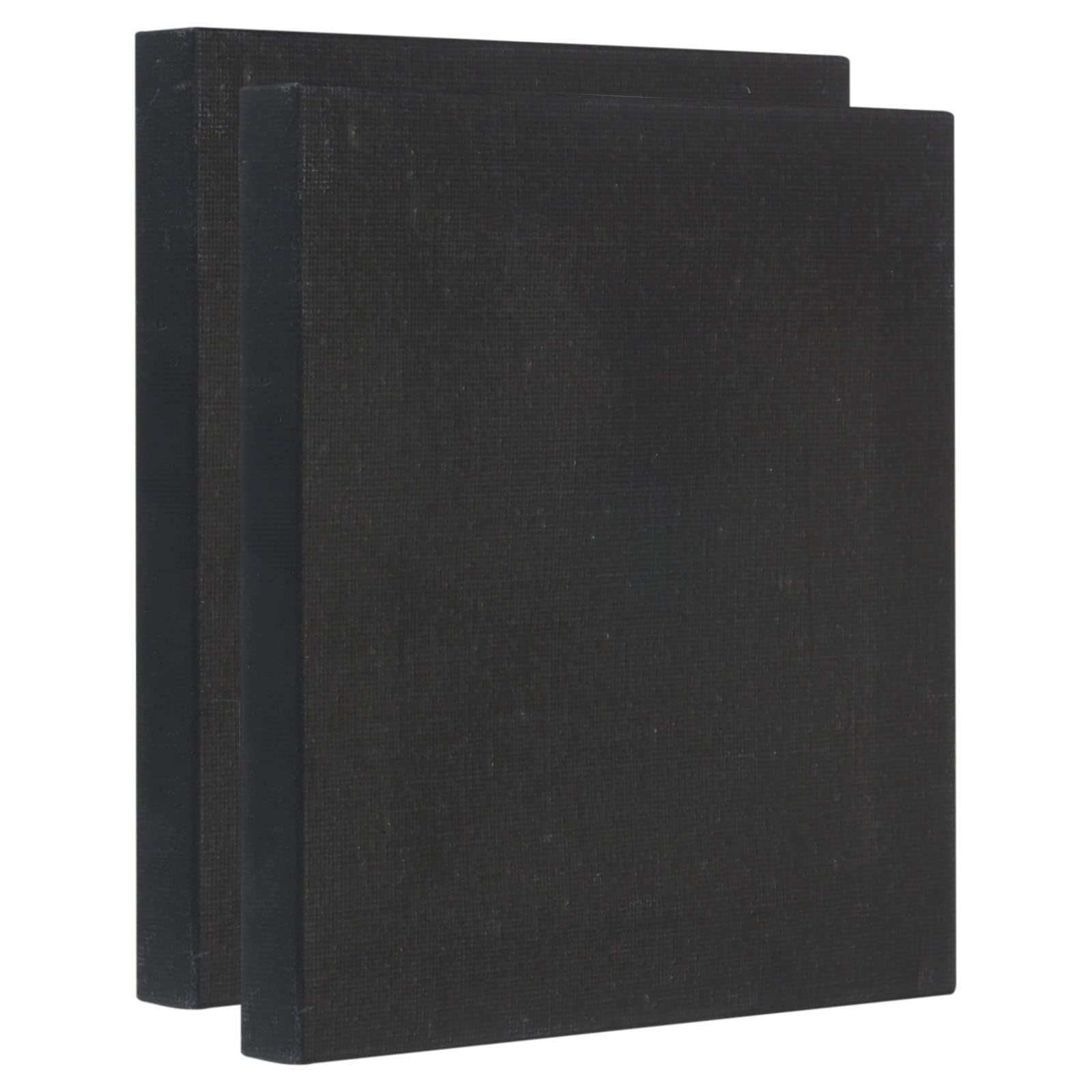 Toile noire 15x15 cm PATIKIL anti-déformation avec cadre en bois pour peinture acrylique