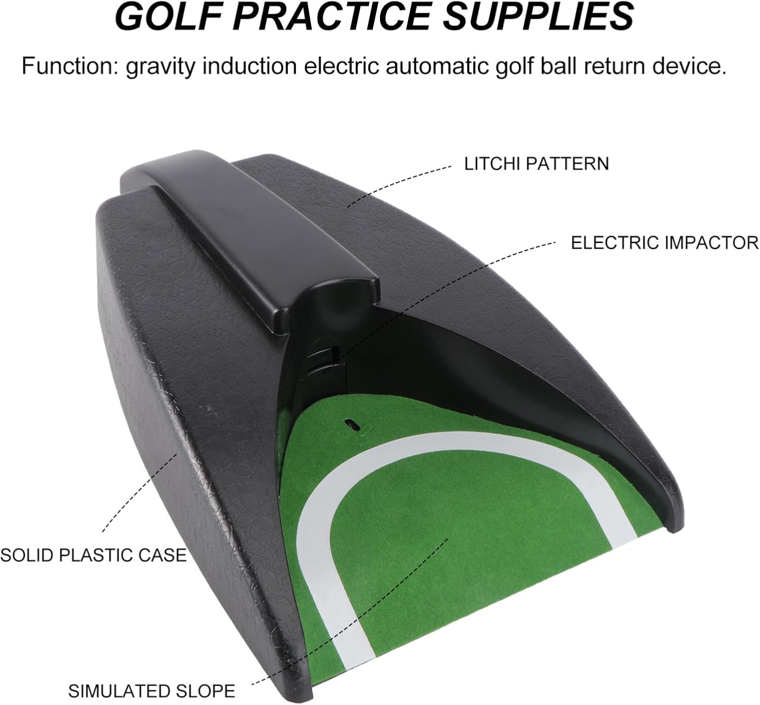 KICHOUSE Golf Ball Retriever Battery-Powered Return Machine for Golf Training Putting Cup