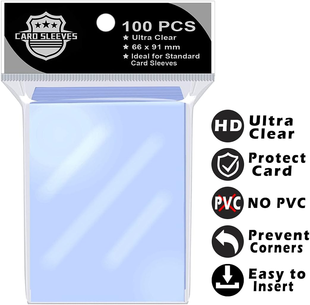600Pcs Clear Card Penny Sleeves,Standard Size 61x99mm Fit for Baseball,MTG,Sports Collectible Trading Card Protective Sleeves : Toys & Games