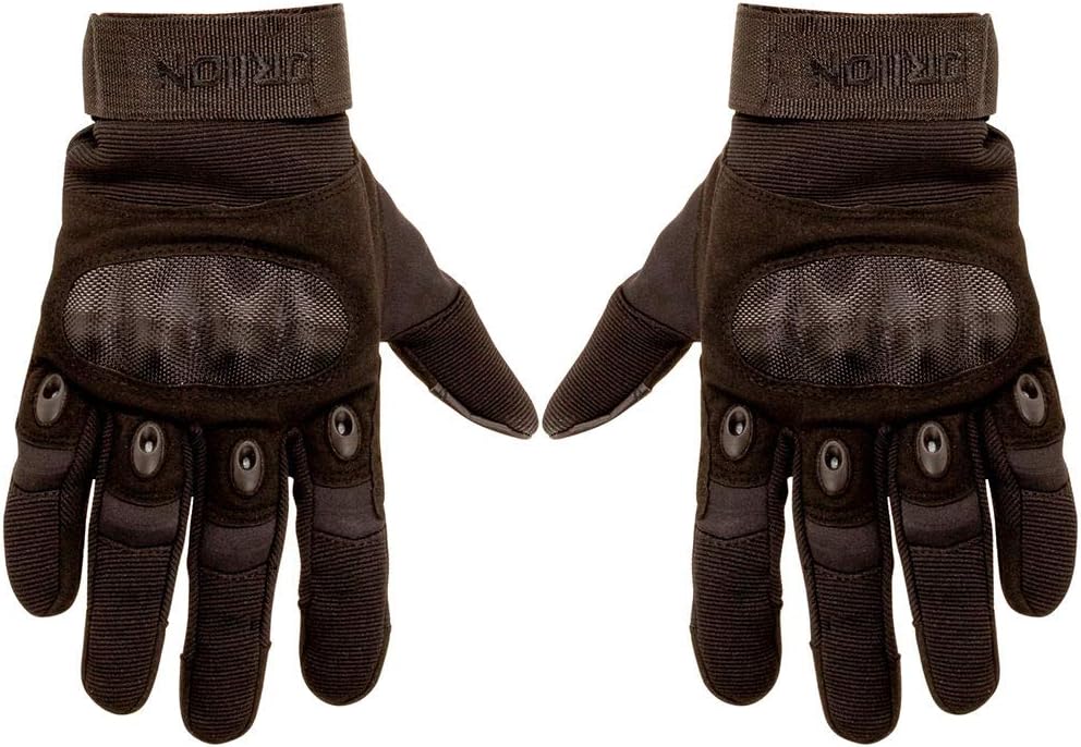 ORIION Tactical Gloves for Men | Size Airsoft Gloves | Heavy Duty Shooting Gloves for Paintball, Motorcycle, and Climbing | Military Tactical Full-Finger Gloves with Hard Knuckle : Sports & Outdoors