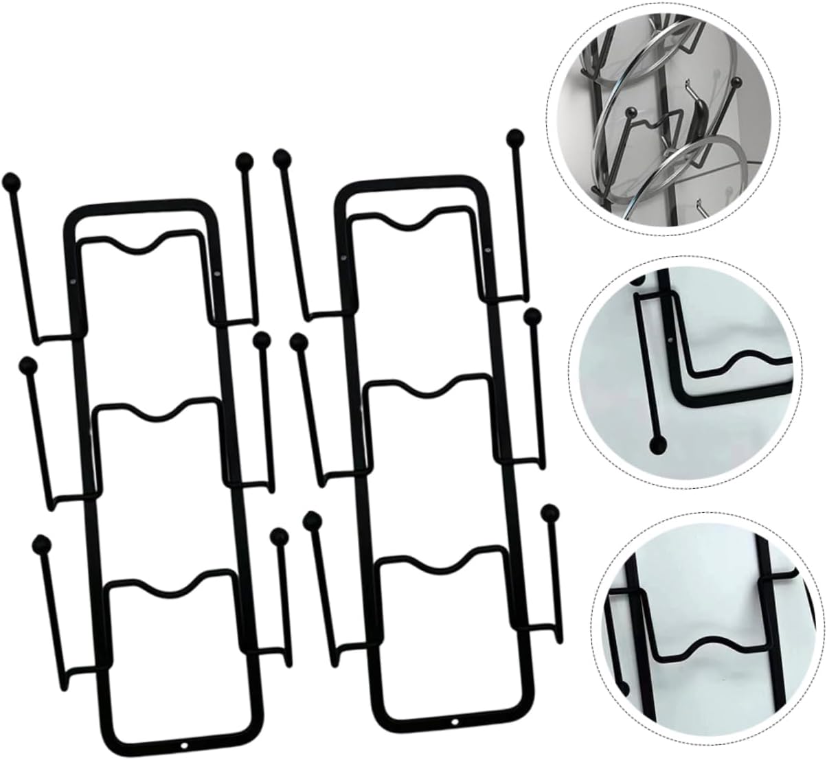 Cabilock 2pcs Pot Lid Rack Holder Lid Organizer Pan Cover Rack for Pots and Pans Space-saving Kitchen Accessory