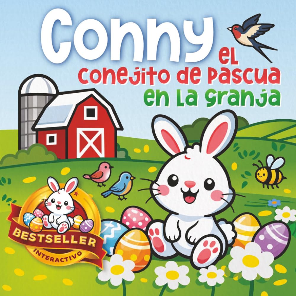 Conny el conejito de Pascua en la granja