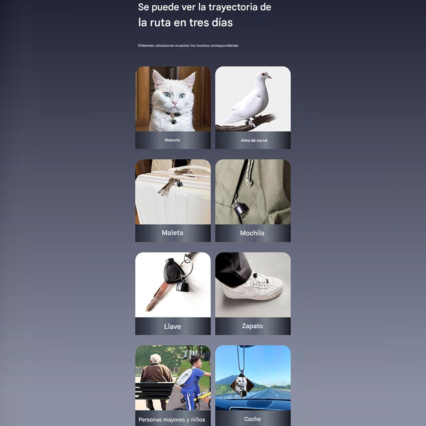 Localizador para Mascotas Perros - Localizador de Llaves de Coche,Fácil Instalación Dispositivo Seguimiento Mascotas, Inteligente para Mochila Bicicleta Llaves de Gato