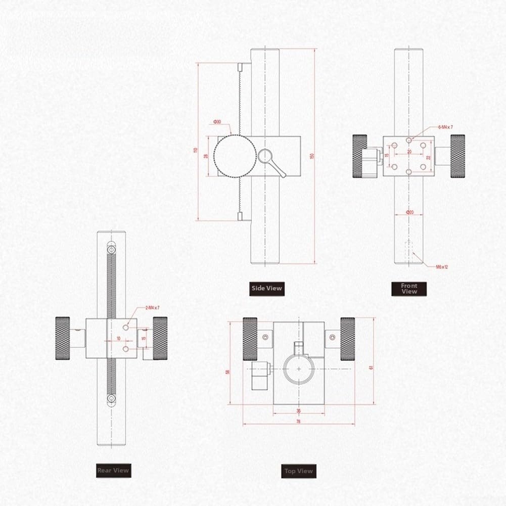 Mesa deslizante de elevación vertical manual, viaje de 70 mm, soporte de laboratorio con estante de engranajes, ajuste suave, aleación de aluminio resistente, banco de trabajo de laboratorio
