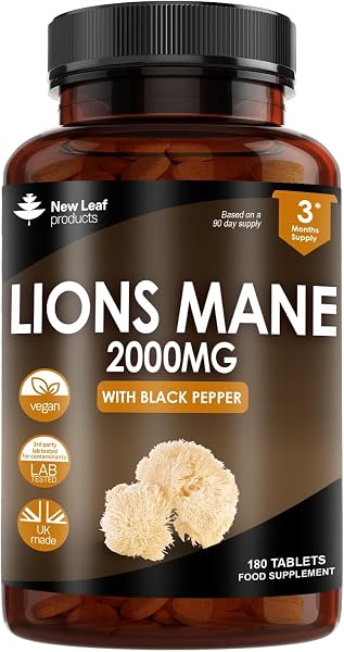 New Leaf Lions Mane Mushroom Tablets 2000mg