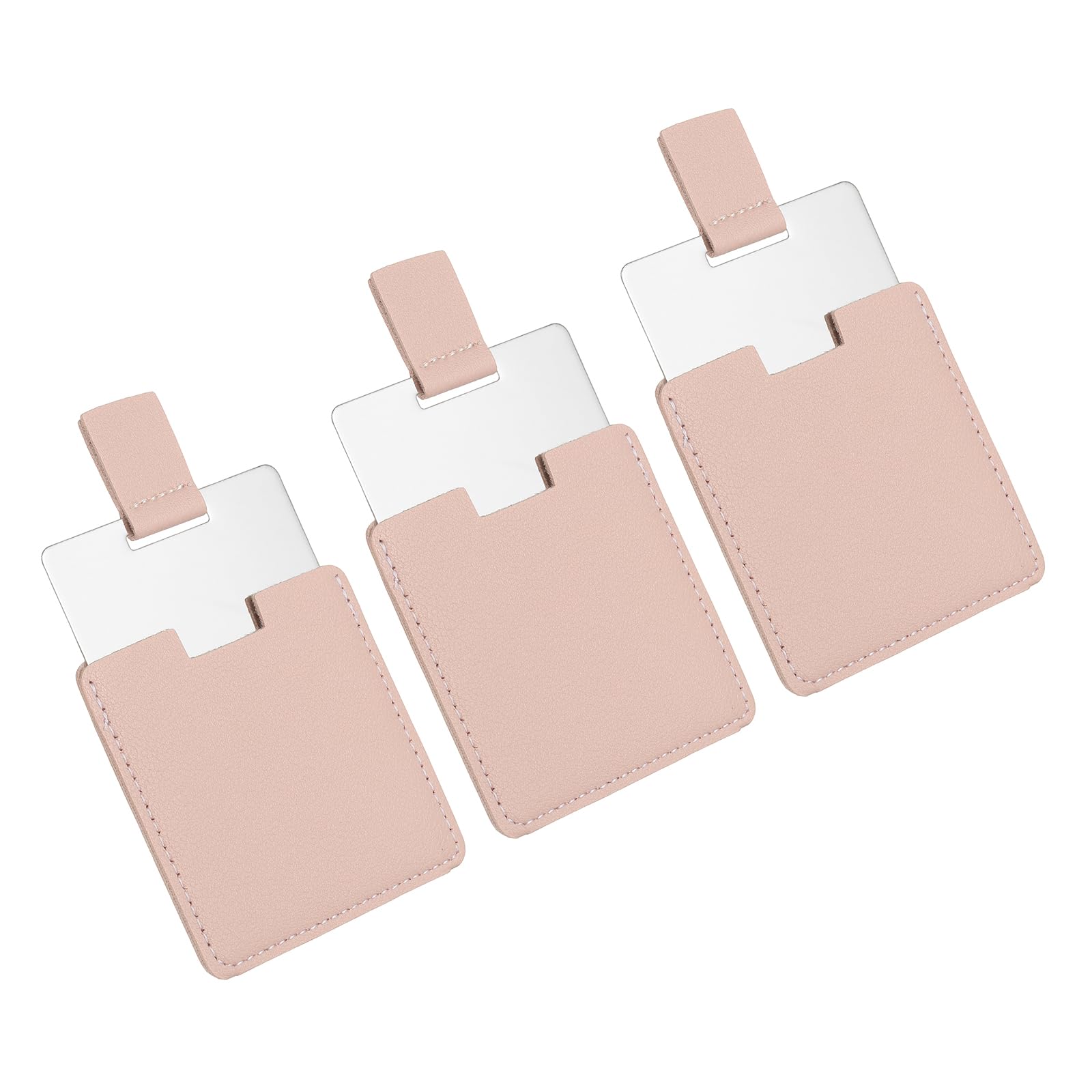 Miroir de poche compact rose pour sac à main lot de 3 petits miroirs de voyage