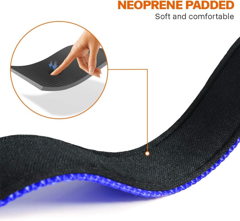 Taglory collare per cani, Imbottito Nylon Regolabile Traspirante Riflettente Collari per Cani di Taglia Media, Blu Scuro