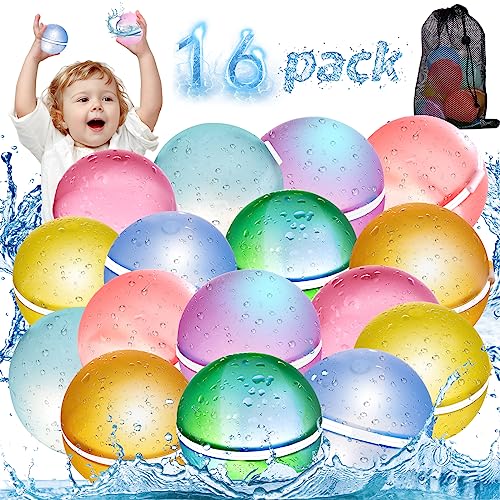 PRECORN Wiederverwendbare Wasserbomben - 12 Stück Selbstfüllende Wasserballons
