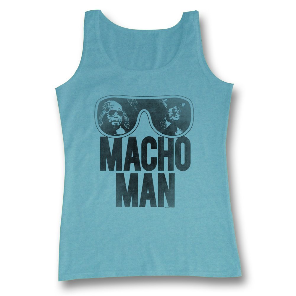 World Wrestling Entertainment WWE Old School Macho Man Glasses Adult Tank Top Shirt