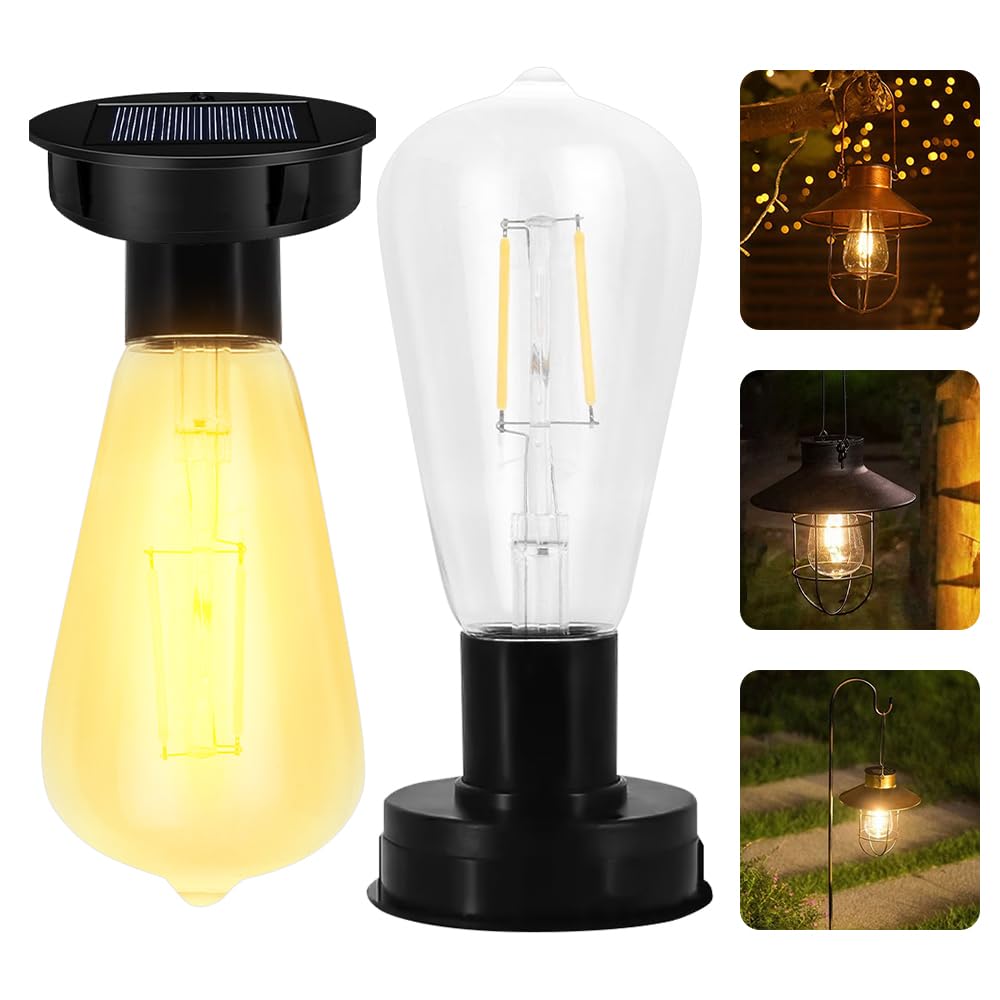 2 sztuki części zamiennych do ogrodowych lamp solarnych, 8 cm solarne żarówki do użytku na zewnątrz, zamienny górny element lamp solarnych z jasną żarówką LED, solarne żarówki do lamp solarnych