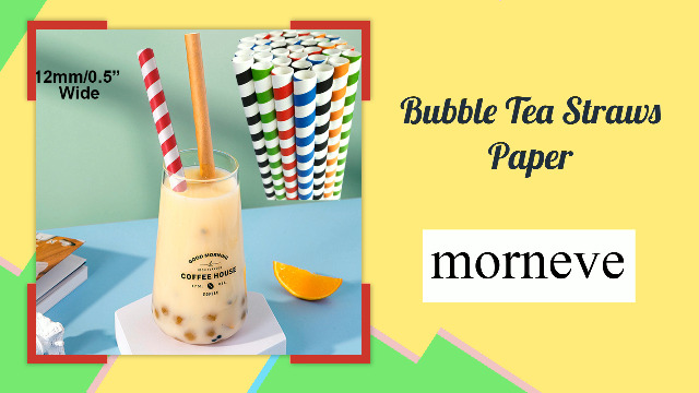 Cannucce Di Carta Per Bubble Tea - 50 Pezzi, 12mm, Biodegradabili, Per Frullati E Bevande Fredde/Calde - Foto 13