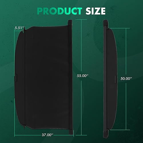 Miniatura 436 de SCITOO Cubierta de carga 2013 2014 2015 2016 2017 2018 compatible con Toyota RAV4 2.5L actualizado anti-mirón retráctil trasero maletero cubierta