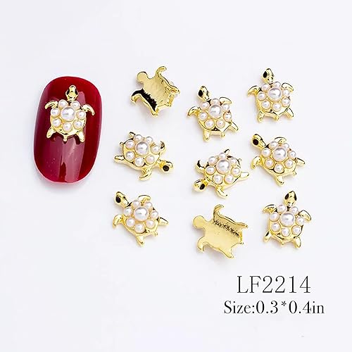 Miniatura 4 de Dijes de uñas de tortuga para uñas acrílicas, 24 piezas de diamantes de imitación metálicos plateados dorados, accesorios Y2K para suministros de