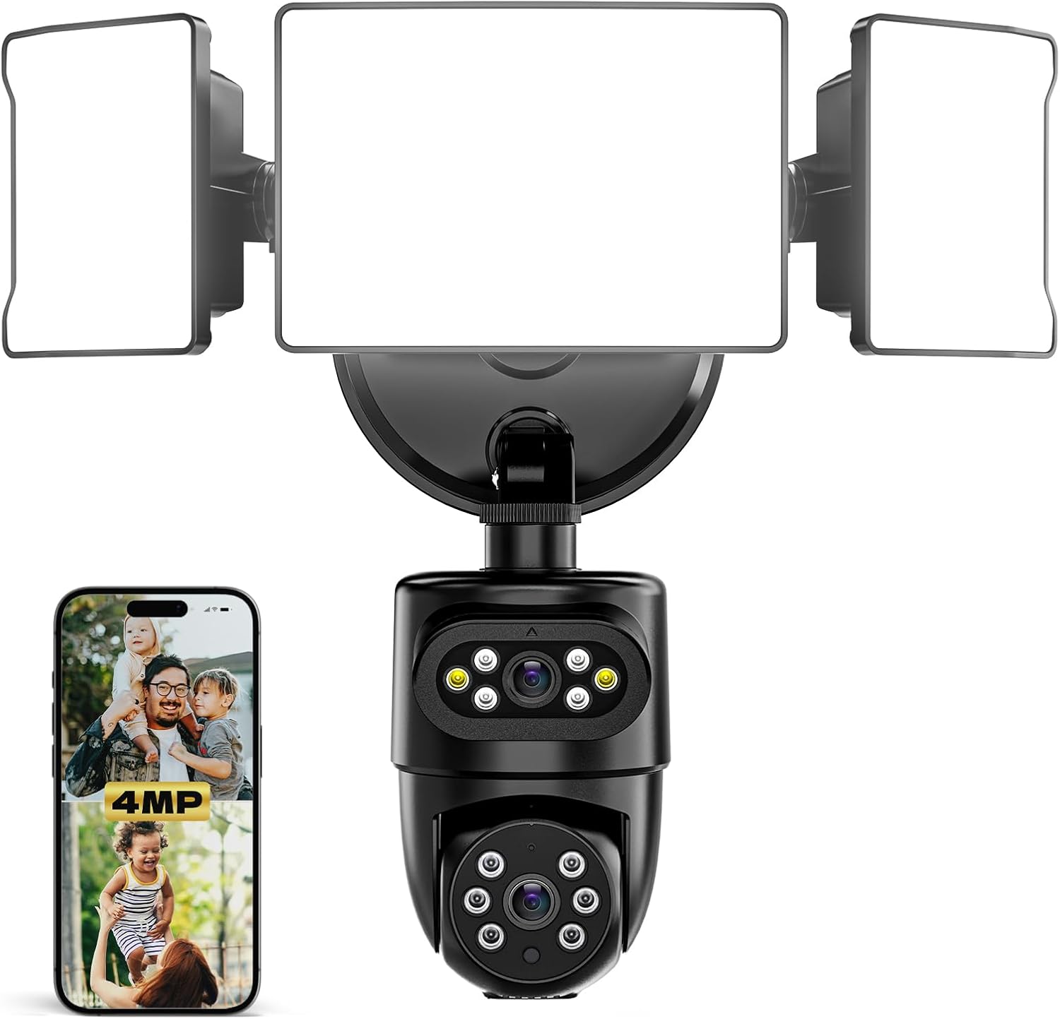 Olafus 2K Dual Lens Security Camera Outdoor, 360° Auto Tracking, 5500LM Floodlight, Color Night Vision, Motion Detection, 2-Way Audio, Alexa/Google Home, 2.4G WiFi Flood Light Camera Outdoor Wired Olafus 2K Dual Lens Security Camera Outdoor, 360° Auto Tracking, 5500LM Floodlight, Color Night Vision, Motion Detection, 2-Way Audio, Alexa/Google Home, 2.4G WiFi Flood Light Camera Outdoor Wired