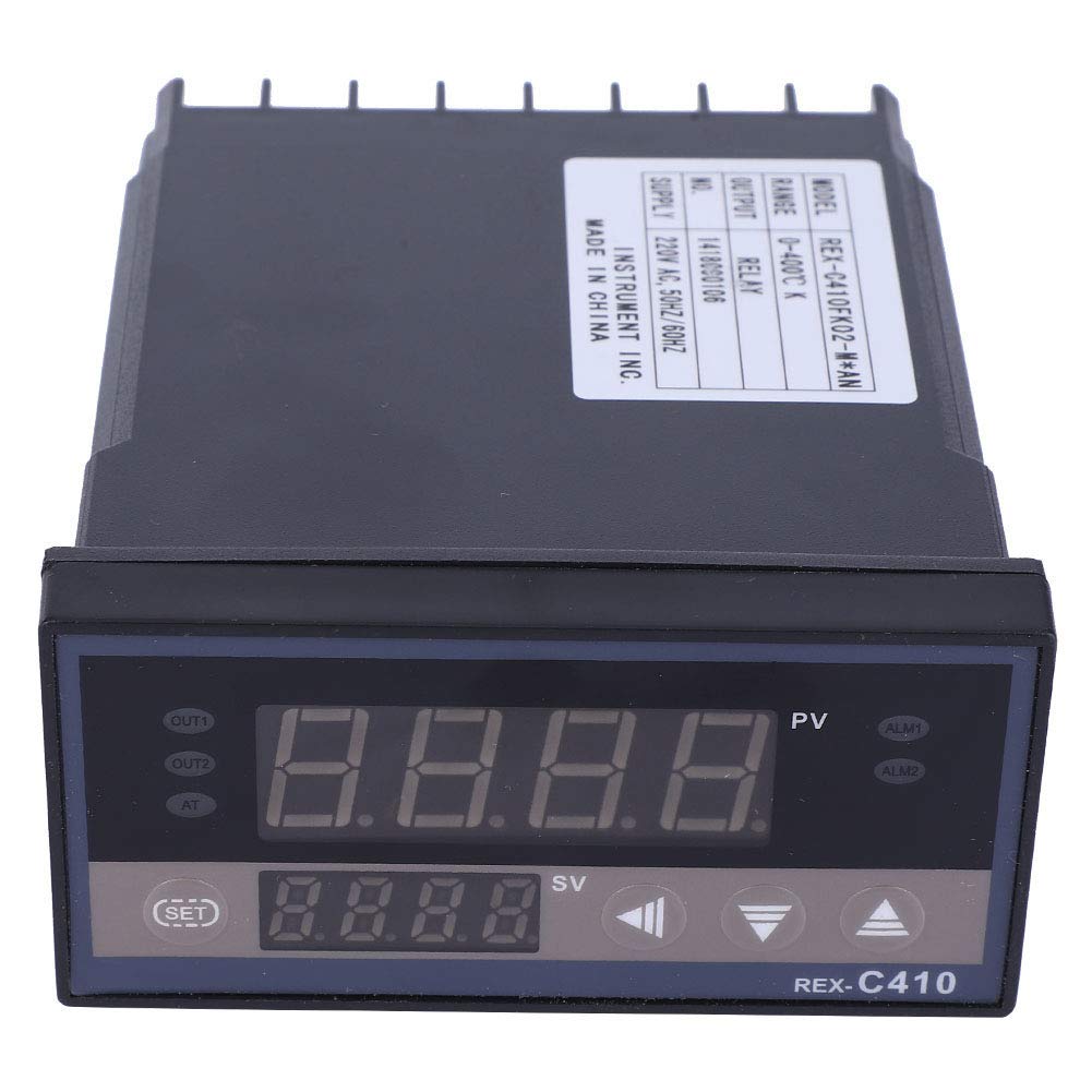 Garosa REX-C410 Digital Temperature Controller with Adjustable Relay Output for Oven, Incubator, Food Packaging – Thermostat for AC220V Applications