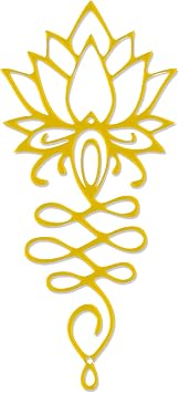 Xedatric Lotus Flower Wall Decor Gold Metal Yoga Wall Art with Lotus | Spiritual Home Decor Sculpture for Meditation Spaces Living Room