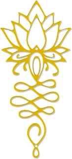 Lotus Flower Wall Decor – Gold Metal Yoga Wall Art with Lotus Design, Spiritual Home Décor Sculpture for Meditation Spaces, Living Room, Bedroom, Office