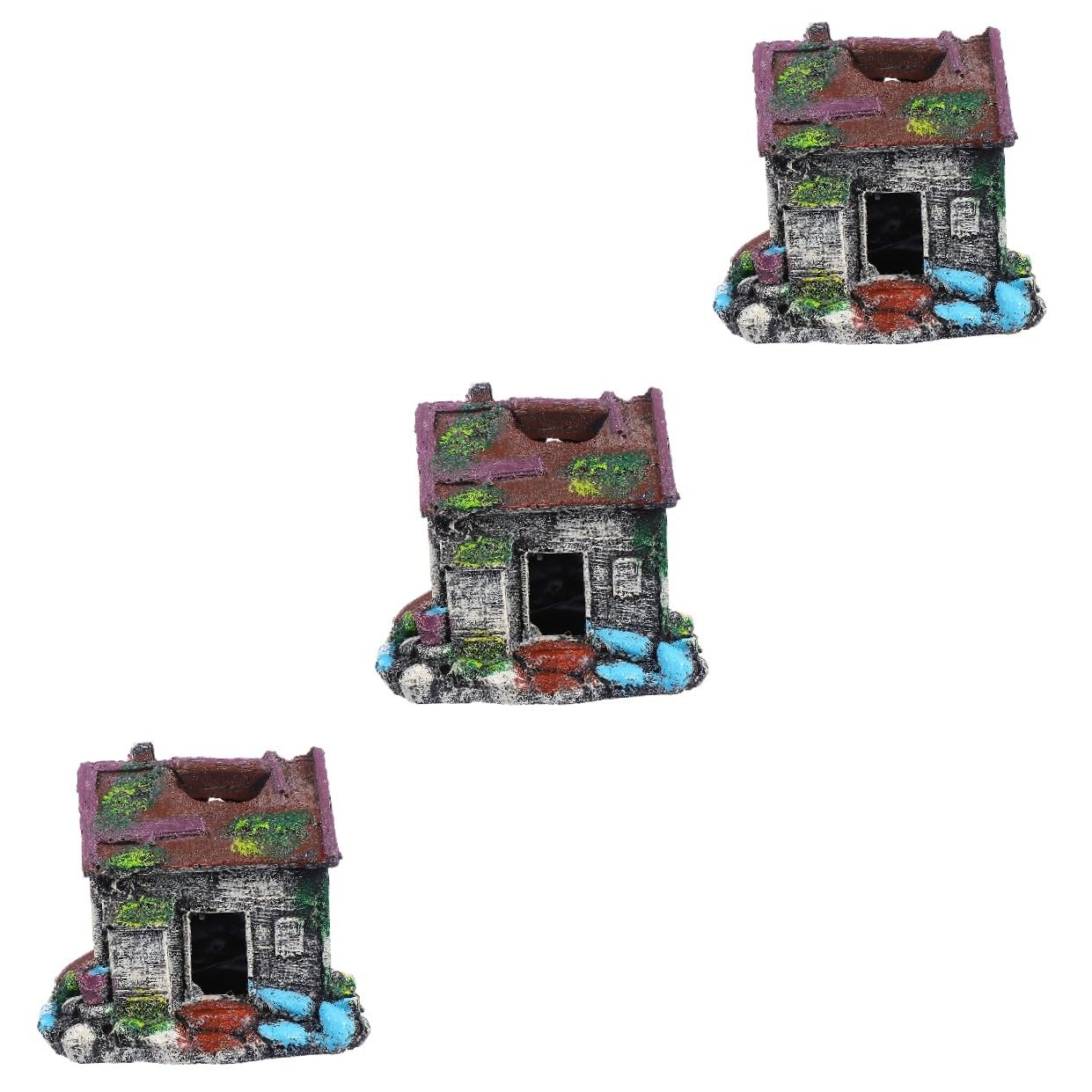 YARNOW 3 Pièces Décoration D'Aquarium Accessoires D'Aquarium Grottes Tortue Aquarium Paysage Ornement Aquarium Tube Aquarium Château Aquarium Air Aquarium Cachettes Piscine