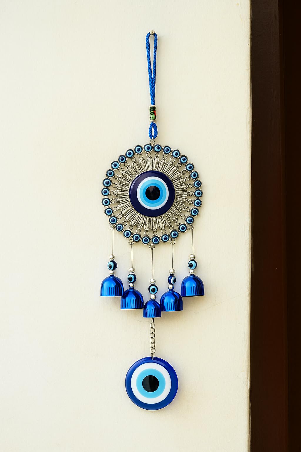 ThincAmaxe Evil Eye Wind Chimes for Good Luck Prosperity, Zodiac Success, Health Wealth Evil Eye Charm for Balcony, Home Entrance, Living Room Handcrafted Home Decor for Gift (Evil Eye Stone)-image-10