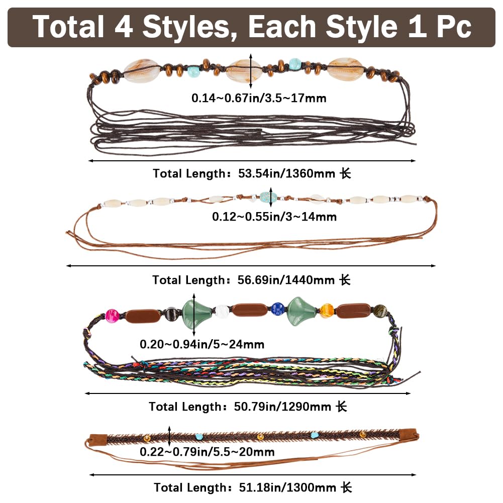 12 Pcs Bandes Chapeau Cowboy Ethnique Western Chapeau