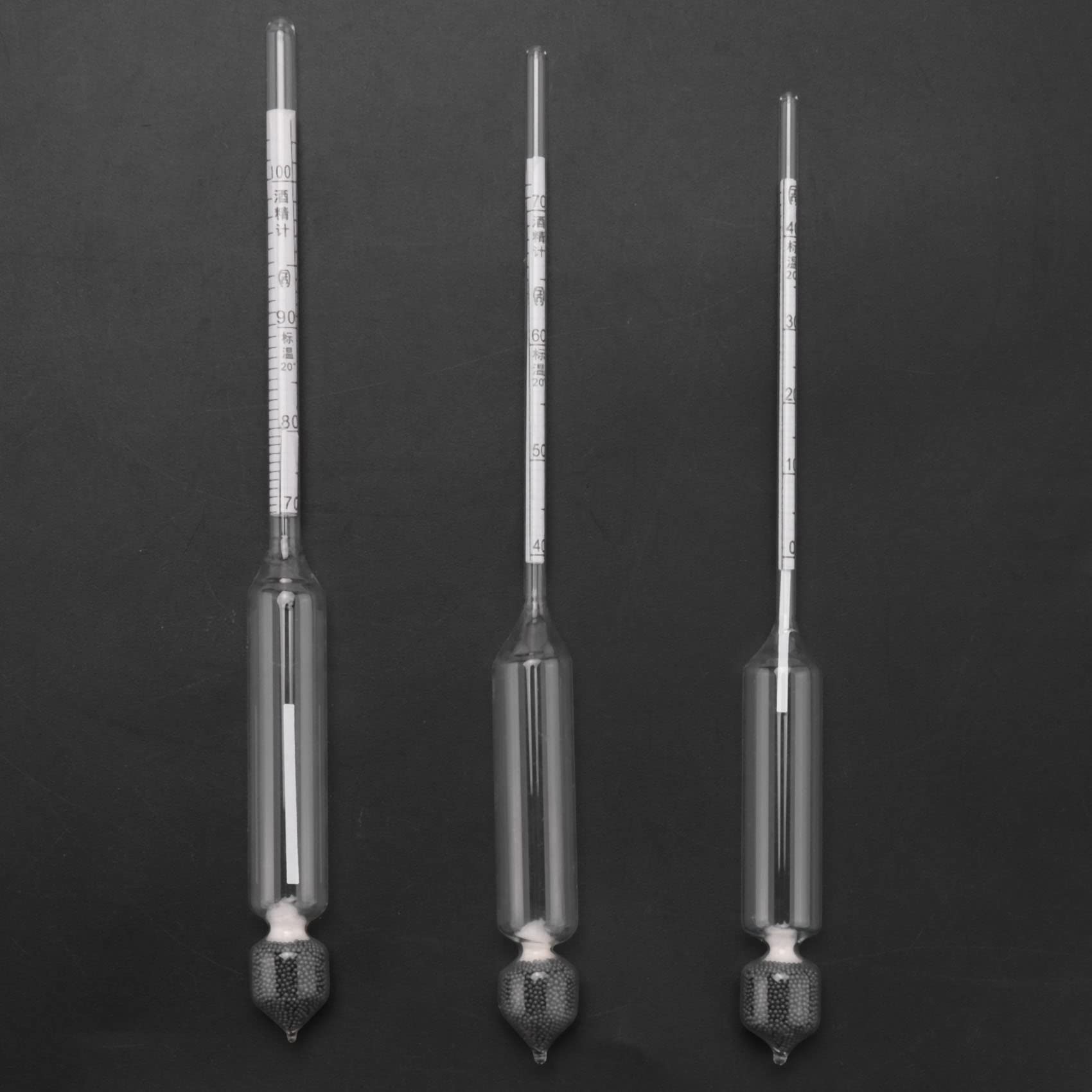 Set 3 Alcolometri Professionali + Termometro - Misura Gradazione Alcolica 0-100% - Foto 12