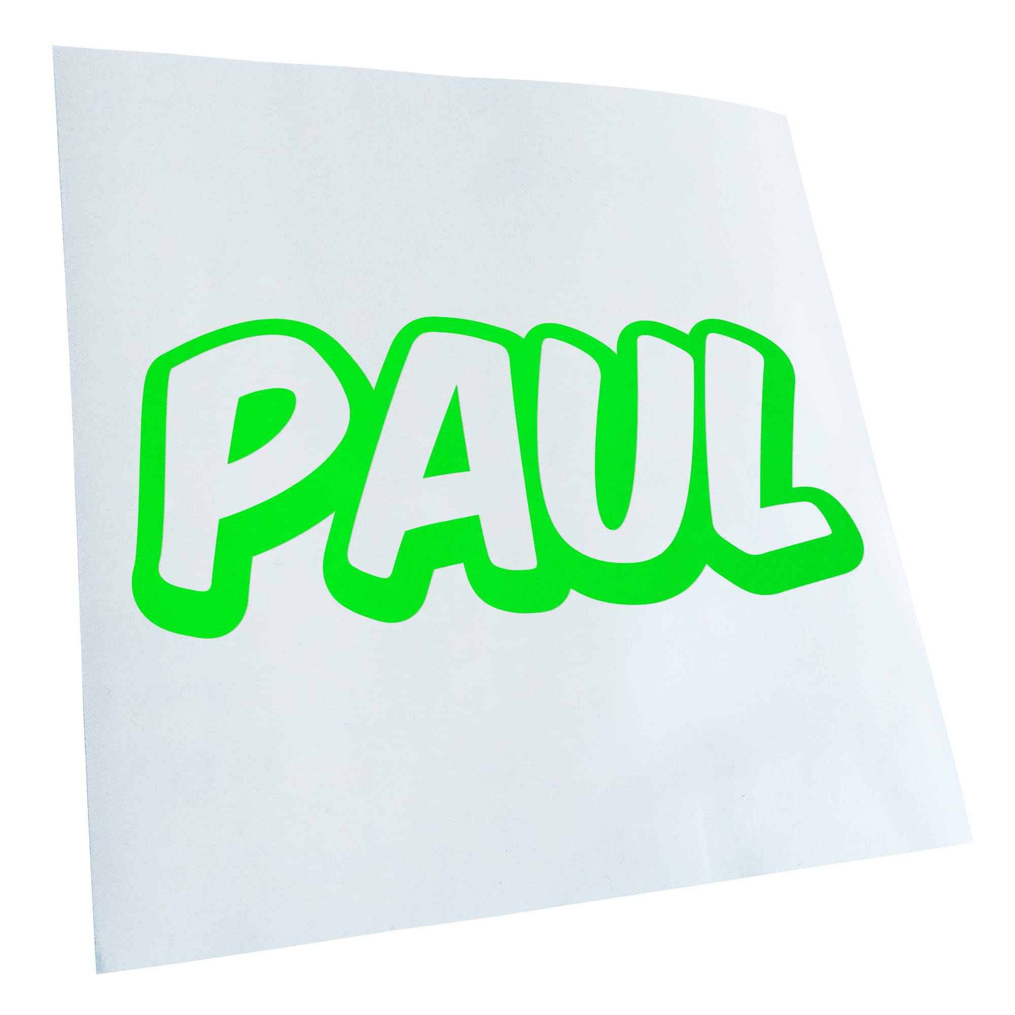 Kiwistar Paul First Name Boys Sticker 25 Colours Neon Matt