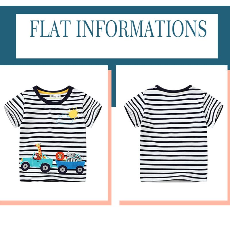 Toddler Boys Tees Cotton Crewneck Short Sleeve Summer Top Clothes T-Shirt for Kids 2-8Years2