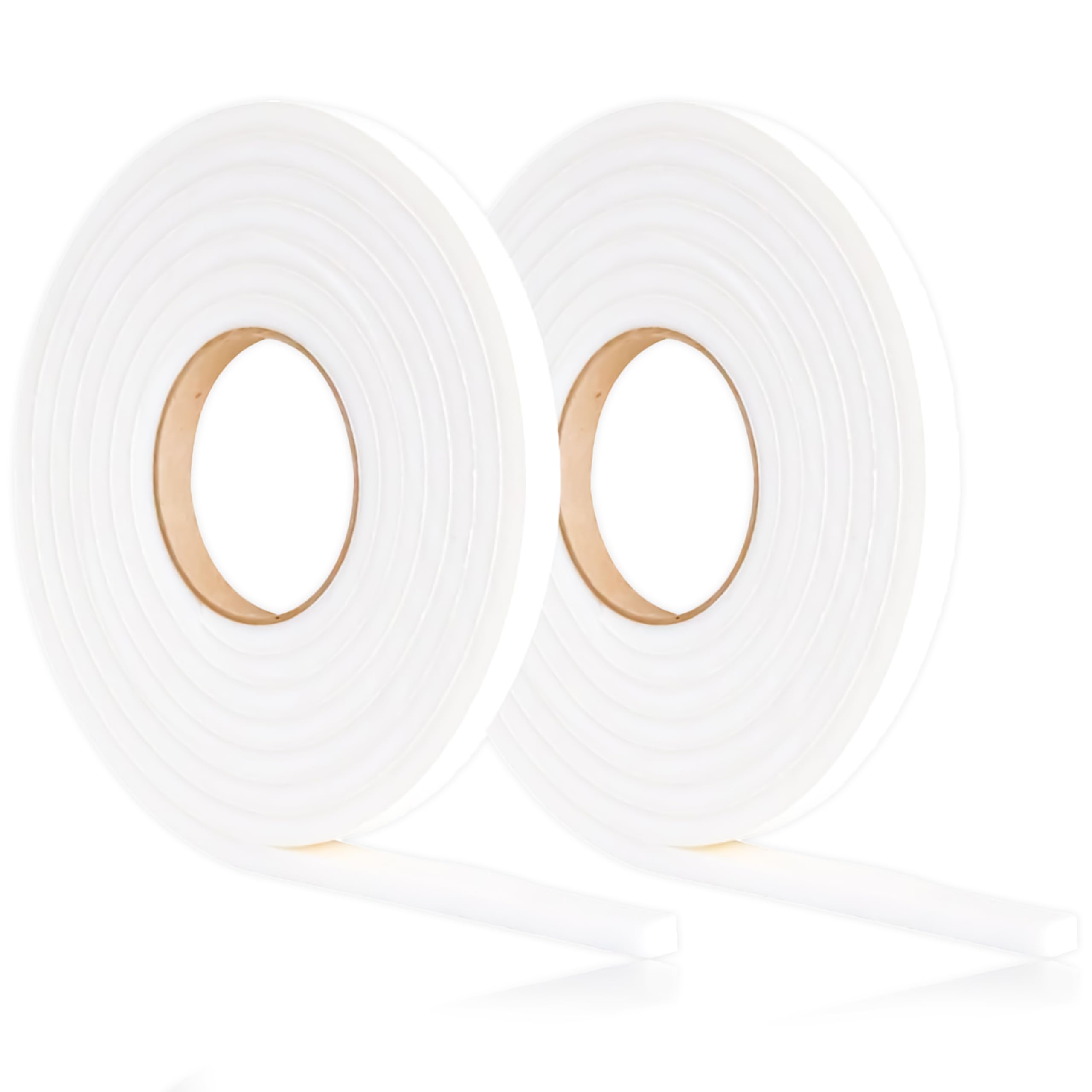 Draught Excluder Tape - 2 Rolls, Self-Adhesive Weatherproof Foam Tape, White
