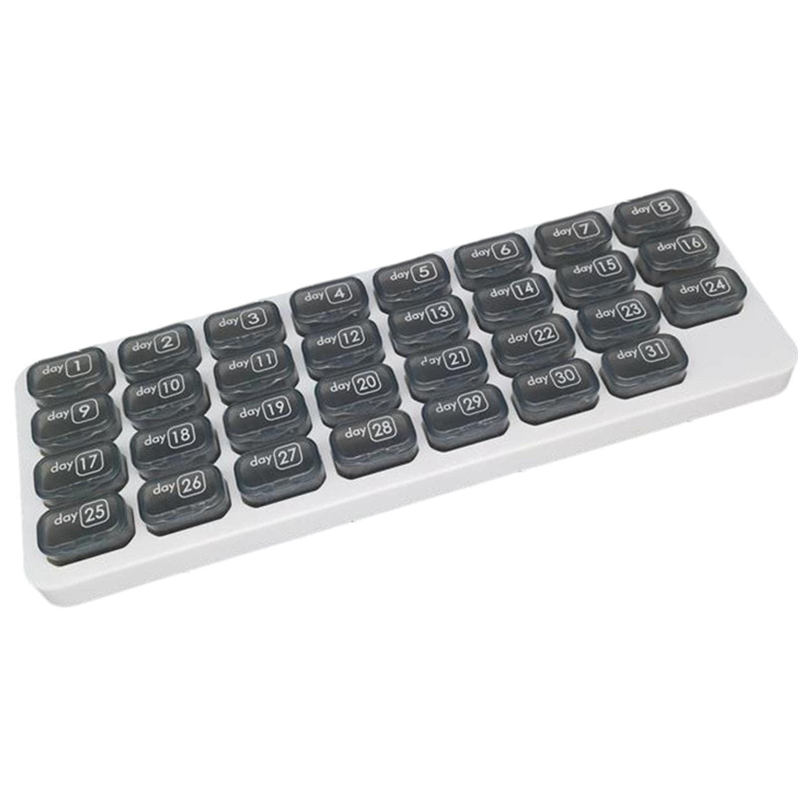 BNF® Pill Box Medicine Organizer Dispenser Case Container Storage Monthly Gray|Health & Beauty | Health Care |Pill Boxes, Pill Cases|1 Picece 31 Grids Pill Box Case Container Organizer-image-7