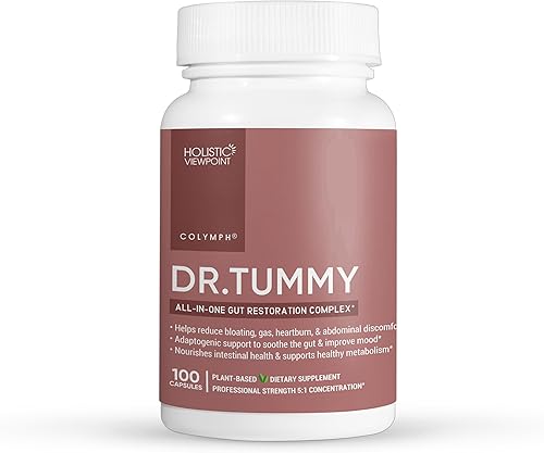 Dr. Tummy Digestión todo en uno y cuidado de la salud intestinal. Alivio natural de la hinchazón adaptogénico, equilibrio del estado de ánimo y