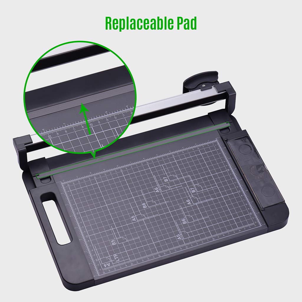 Taglierina per carta, taglierina per carta A4, 3-in-1 Paper Trimmer, Multi-Functional A4 Paper Cutter with 12.6 Inch Cut Length, Straight Skip Wave Cutter for Photo Handcraft Project Label Cutting