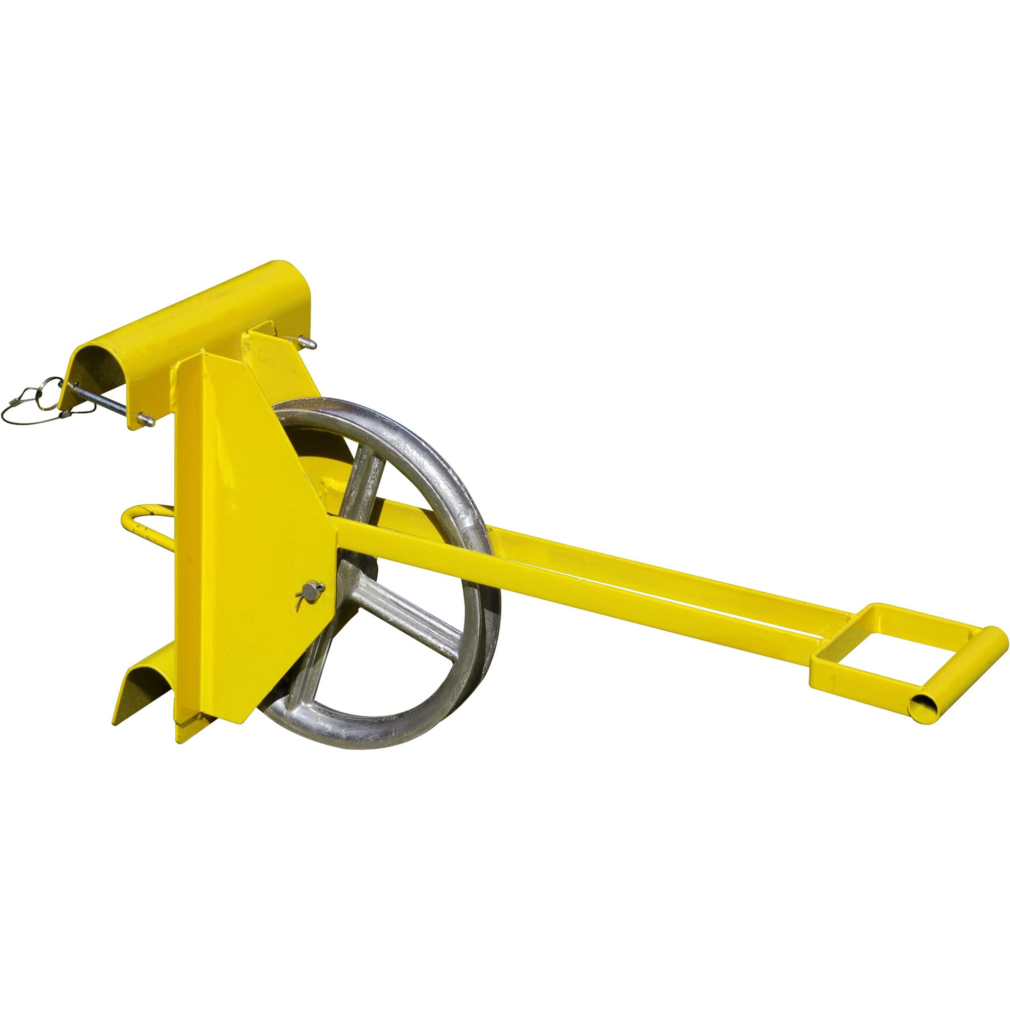 Tie Down Hoisting Wheel with Long Handle | 12 inch Aluminum Wheel | Ladder Accessories | Pack of One