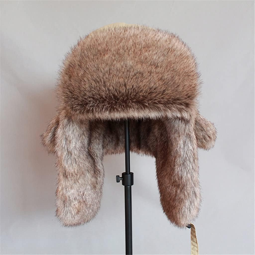 Unisex Winter Warm Russian Hats for Men Women Windproof Bomber Hat Ear Flap
