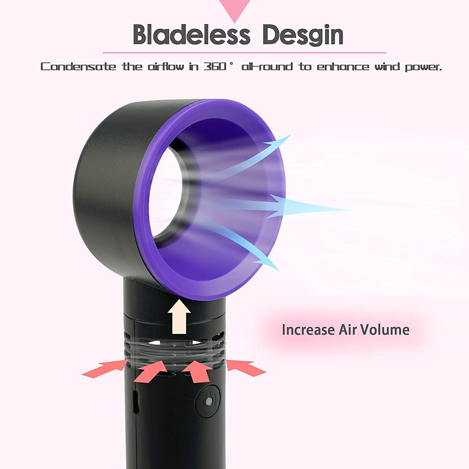 Rofitbest Mini Eyelash Fan Dryer Portable USB Rechargeable eyelash dryer fan for Essential Eyelash Extension Supplies (Black) - Image 4