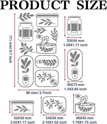 Miniatura 2 de MAYJOYDIY Can Plant - Plantilla de metal para diario, marcapáginas, plantillas de metal de 4 x 7 pulgadas, plantilla de dibujo de acero inoxidable