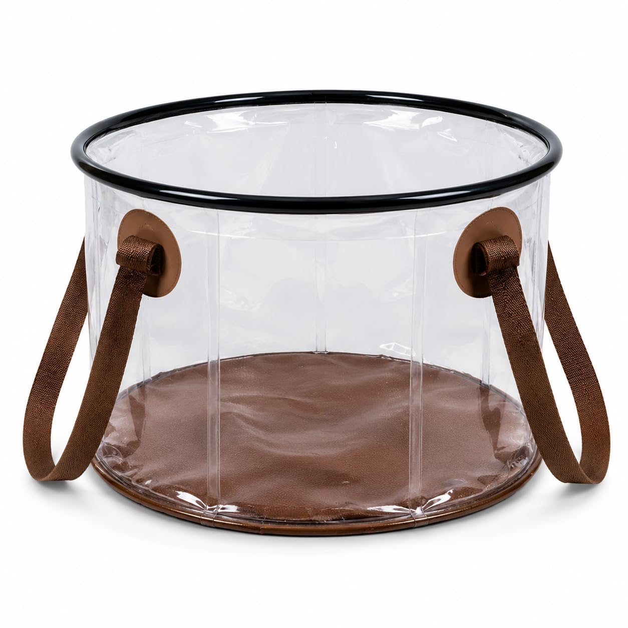 Premium Collapsible Water Bucket 20 Liter | Transparent PVC Portable Water Container | Leakproof Folding Bucket for Camping, Garden & Household Use (10 Liter Tansparent)-image-20