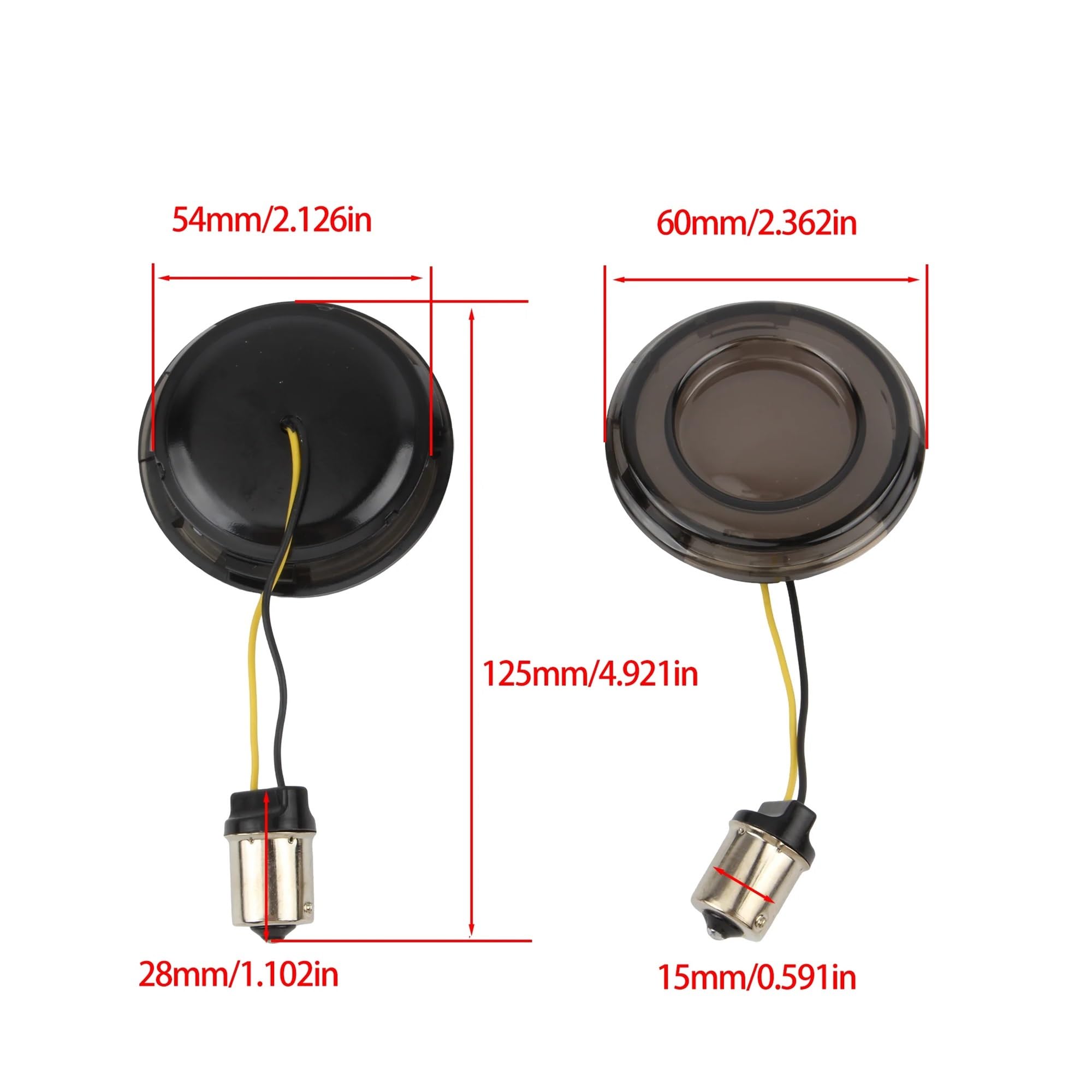 Luces Señal Giro Moto Intermitentes LED para Motocicleta, Estilo 1156/1157, Indicador De Freno para Dyna para Touring Street Glide para Road King Rider FXLRST