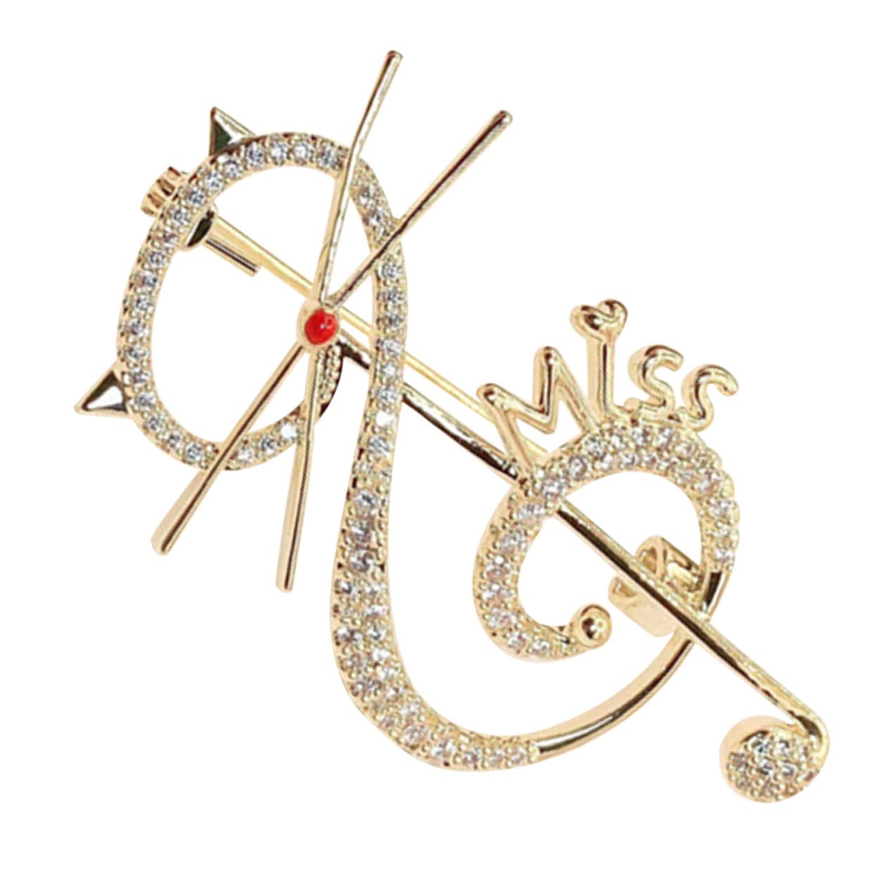 Holibanna Broche De Nota Musical Clips De Broche De Circón Bufanda Bandana Para Mujer Broche Esmaltado Kawaii Adorable Broche De Circón Broche Para Mujer Broches Retro Golden Cobre